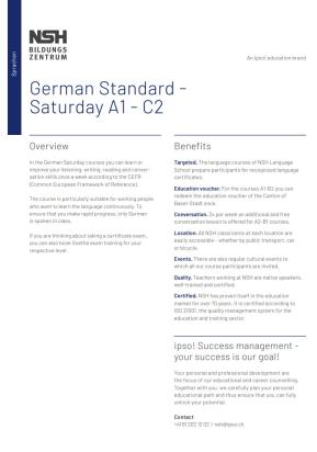 German Standard - Saturday A1 - C2