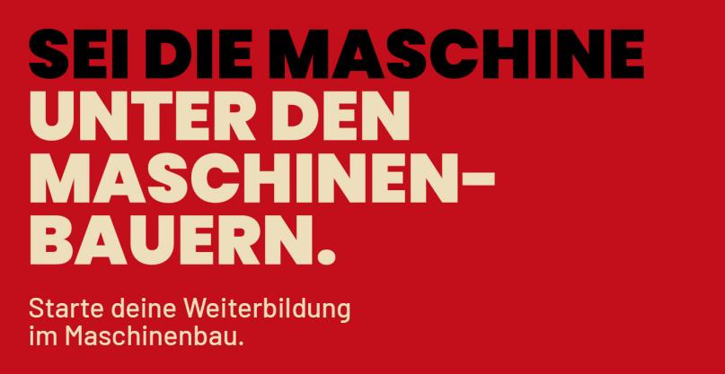 Maschinenbau Kampagne Bild mit Text