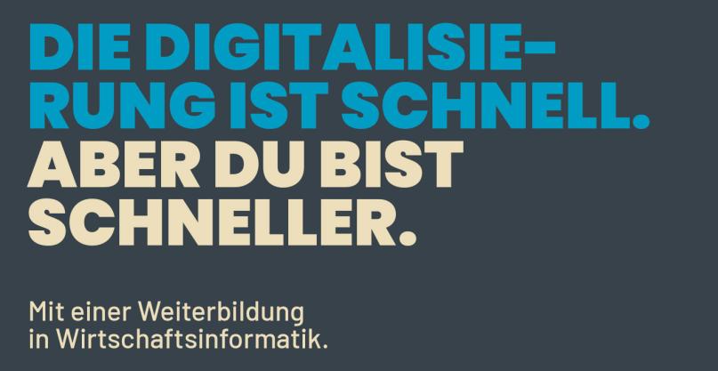 Wirtschaftsinformatik Kampagne Bild mit Text