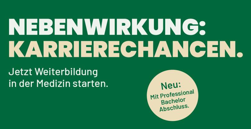 Bild mit Text: Nebenwirkung: Karrierechancen