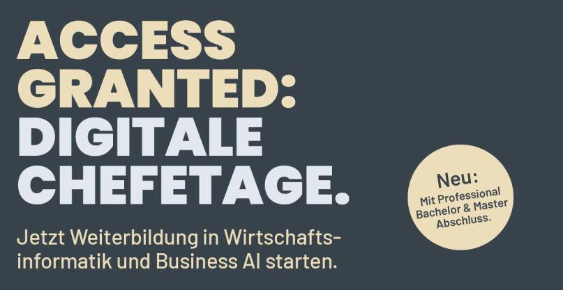 Bild mit Text: Access granted: Digitale Chefetage